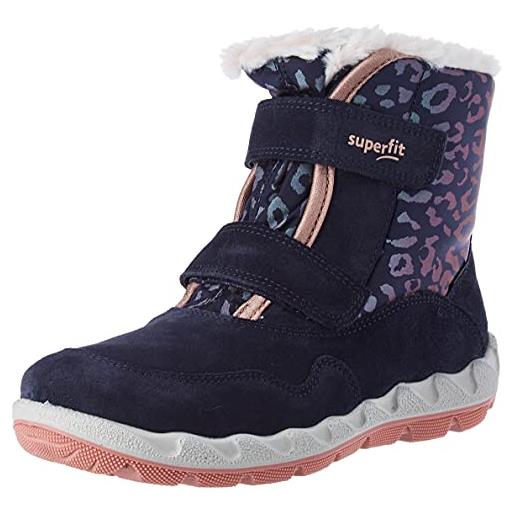 Superfit icebird imbottitura calda in gore-tex, stivali da neve, blu/rosa 8000, 28 eu larga