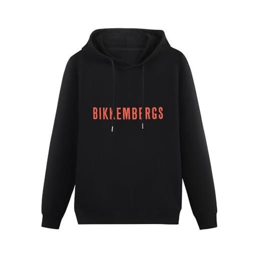 algem bikkembergs logo mens hoody with kangaroo pocket sweatershirt, hoodie size xl