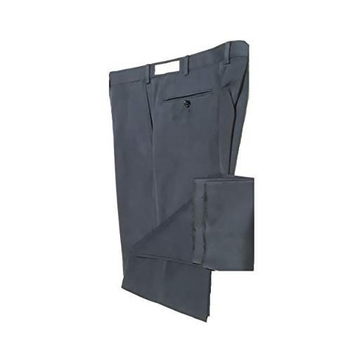 TROVISO1883 90022-80 pantalone classico sartoriale in fustagno di cotone diagonale duca visconti di modrone blu navy (taglia 54 drop 4)