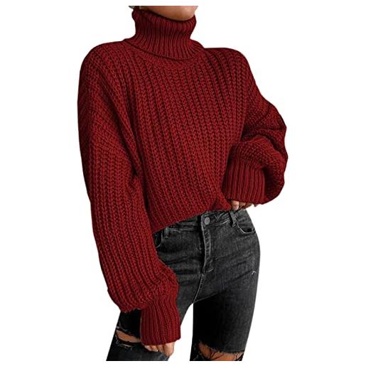 Kobilee maglione dolcevita donna lana curvy cashmere sweater manica lunga collo alto elegante pullover felpa lungo ampio felpata maglia maglione morbido invernale