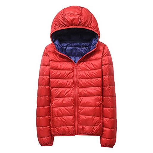 Peuignao piumino leggero reversibile donna con cappuccio invernale puffer jacket piumini leggeri donna invernali giacca giubbotto imbottito cappotto giubbino giacche giaccone piumino donna taglie forti xxl