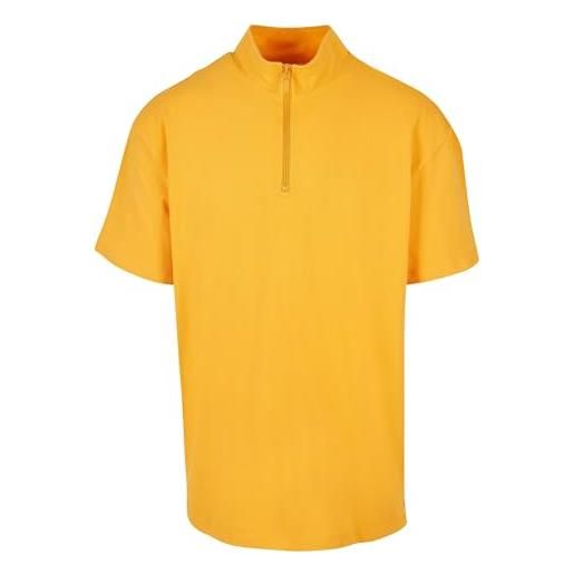 Urban classics maglietta uomo manica corta con zip, maglietta oversize in cotone, disponibile in diversi colori, taglie xs - 5xl