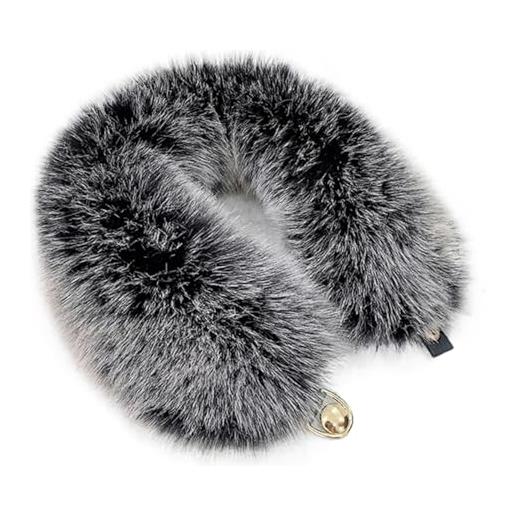 Cozylkx scialle da donna in pelliccia sintetica sciarpa in pelliccia finta colletto peloso scaldacollo invernale per giacca parka, 12 x 53 cm