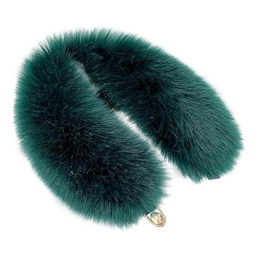 Cozylkx scialle da donna in pelliccia sintetica sciarpa in pelliccia finta colletto peloso scaldacollo invernale per giacca parka, 12 x 53 cm