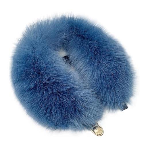 Cozylkx scialle da donna in pelliccia sintetica sciarpa in pelliccia finta colletto peloso scaldacollo invernale per giacca parka, 12 x 53 cm