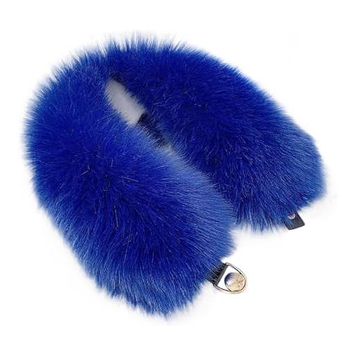 Cozylkx scialle da donna in pelliccia sintetica sciarpa in pelliccia finta colletto peloso scaldacollo invernale per giacca parka, 12 x 53 cm