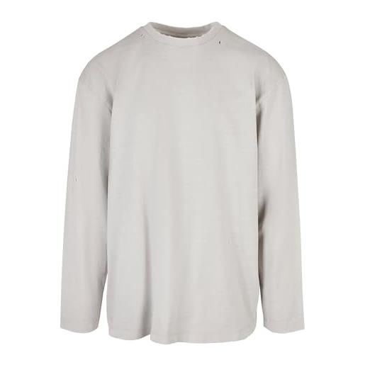 Urban Classics maglia a maniche lunghe oversize distressed t-shirt, lightasfalto, xxl uomo