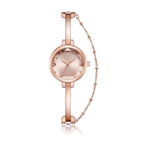 CIVO orologio-donna-con-bracciale acciaio-inossidabile oro-rosa analogico-quarzo - orologio da polso donna impermeabile classico orologio vestito elegante moda, regalo donna