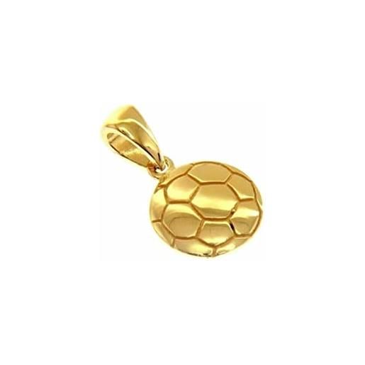 generico ciondolo pendente in oro giallo 18k , 750 , pallone da calcio , soccer , lunghezza 10 mm. Made in italy. 