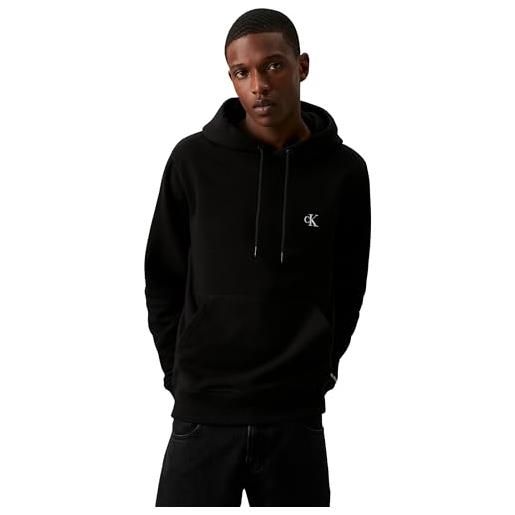 Calvin Klein uomo felpa ck essential con cappuccio, nero (ck black), 3xl