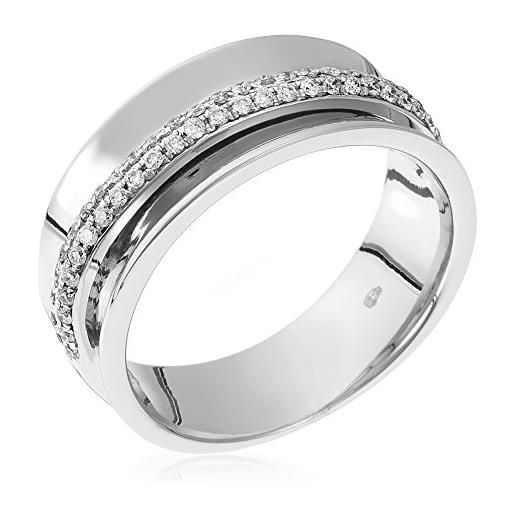 Orphelia finering - anello, con diamante, oro bianco, misura 20