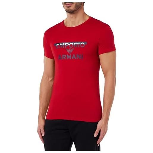 Emporio Armani maglietta da uomo megalogo t-shirt, colore: rosso, xl