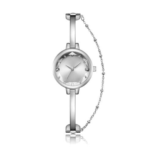 CIVO orologio-donna-con-bracciale acciaio-inossidabile-argento analogico quarzo - orologio da polso donna impermeabile classico orologio vestito elegante moda, regalo donna