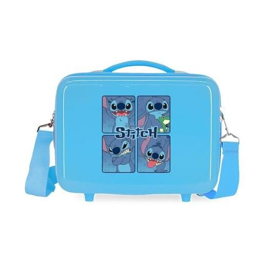 Disney fun stitch nececer adattabile, taglia unica, blu, taglia unica, necessità adattabile