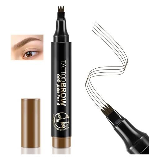 Boobeen liquid eyebrow pen, microblading brow pen con applicatore di precisione, matita per sopracciglia impermeabile per un trucco occhi di lunga durata