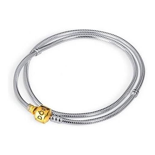 Pandora collana da donna maglia serpente, argento parzialmente placcato oro 590703hg, placcato oro, colore: argento/oro, cod. 590703hg-50