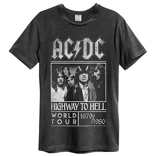 Amplified ac/dc highway to hell poster mens t-shirt