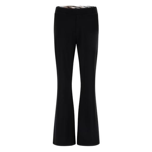 FREDDY - pantaloni comfort in felpa viscosa con interno vita stampato, donna, nero, small