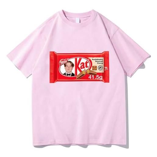 OUHZNUX magliette in cotone per uomo magliette da donna manica corta felpe estive unisex hip-hop street t-shirt in cotone oversize con collo rotondo stampato kit connor xs-3xl-black||xs