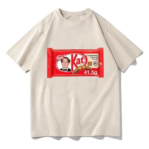 OUHZNUX magliette in cotone per uomo magliette da donna manica corta felpe estive unisex hip-hop street t-shirt in cotone oversize con collo rotondo stampato kit connor xs-3xl-black||xs
