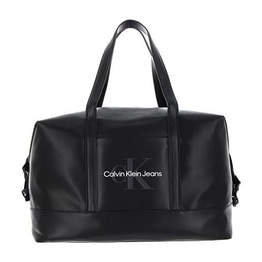 Calvin Klein ckj monogram soft duffle bag black