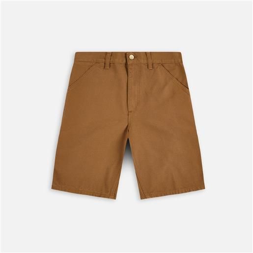 Carhartt WIP single knee shorts hamilton brown rinsed uomo