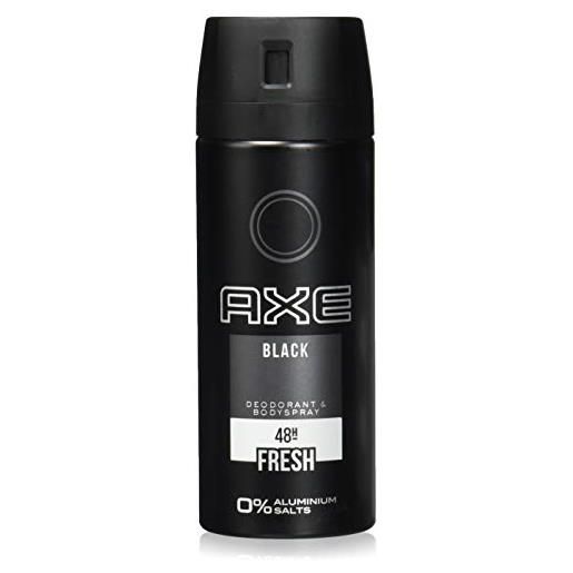 Axe axe bodyspray black senza sali di alluminio, (3 x 150 ml)
