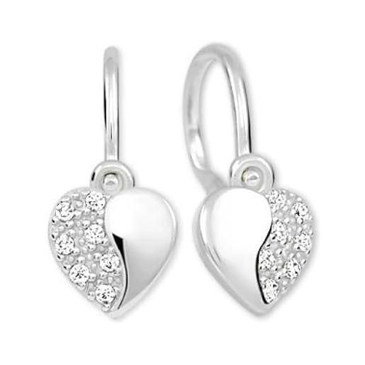 Brilio orecchini children's earrings hearts made of white gold 239 001 00879 07 sbr0751 marca, estándar, metalli non preziosi, nessuna pietra preziosa
