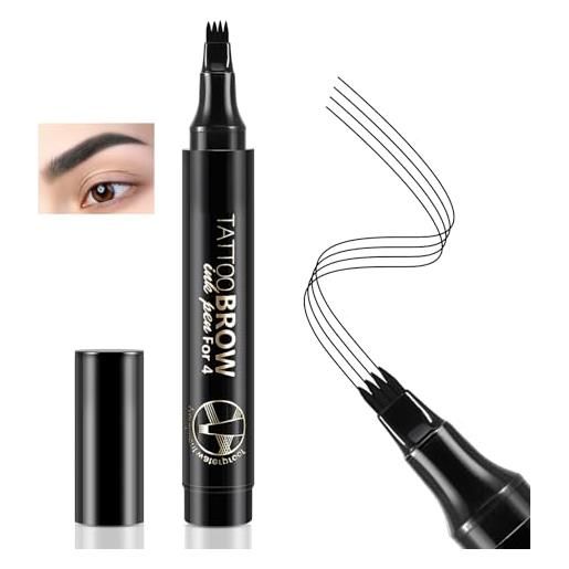 Boobeen liquid eyebrow pen, microblading brow pen con applicatore di precisione, matita per sopracciglia impermeabile per un trucco occhi di lunga durata