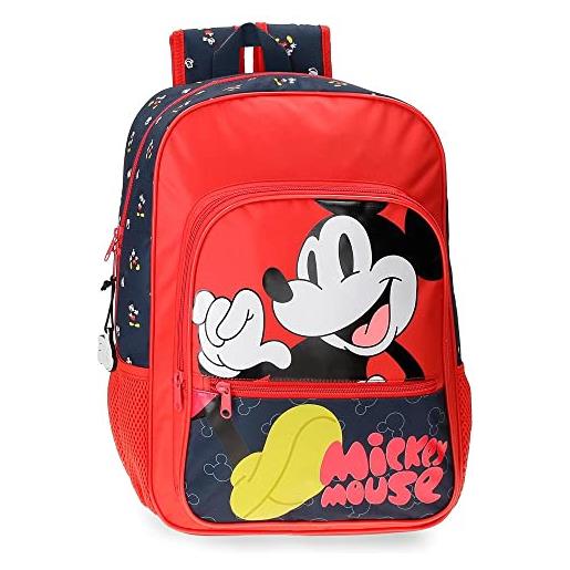 Disney mickey mouse fashion zaino scuola adattabile a carrello multicolore 30 x 38 x 12 cm microfibra 13,68 l, multicolore, zaino scuola adattabile a carrello