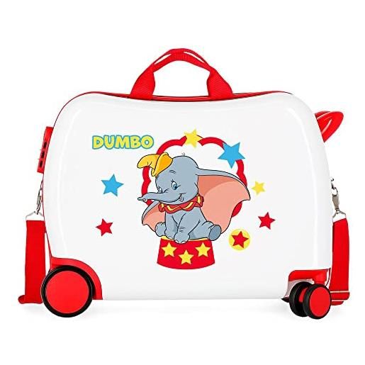 Disney dumbo valigia per bambini bianco 50 x 39 x 20 cm rigida abs chiusura a combinazione laterale 34 l 1,8 kg 4 ruote
