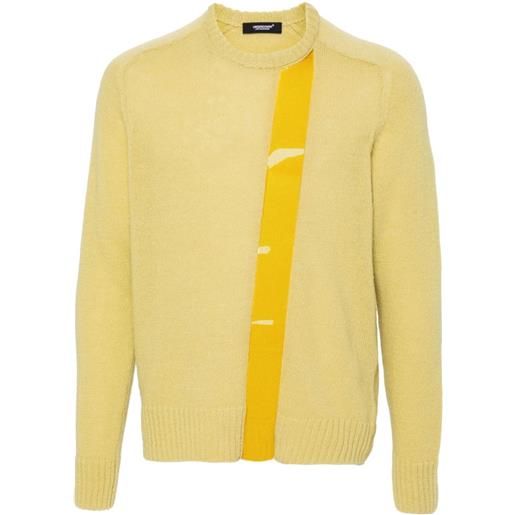 Undercover maglione con bordo trasparente - giallo