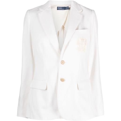 Polo Ralph Lauren blazer con applicazione - bianco