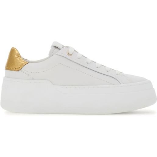 Ferragamo sneakers wedge con applicazione - bianco