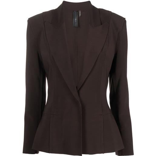 Norma Kamali blazer monopetto aderente - marrone