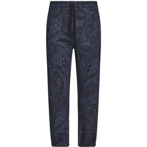 ETRO pantaloni sportivi con stampa paisley - blu
