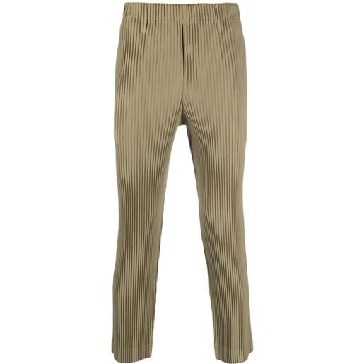 Homme Plissé Issey Miyake pantaloni dritti - verde