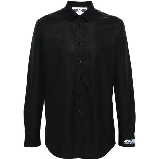 Moschino camicia con ricamo - nero