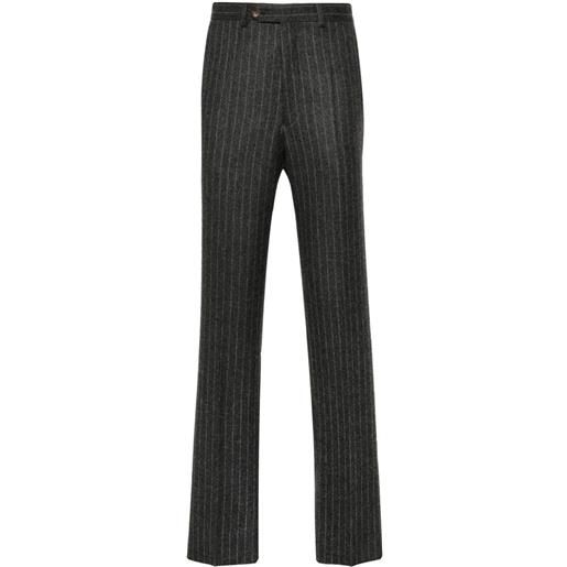 Bally pantaloni slim gessati - grigio