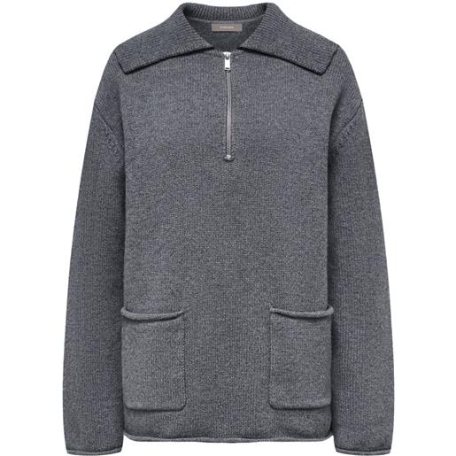 12 STOREEZ maglione con collo alla marinara - grigio