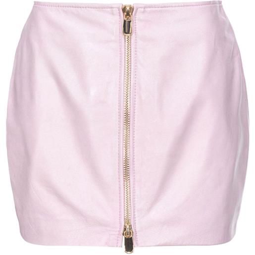 PINKO minigonna con zip - rosa