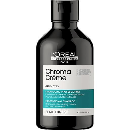L'OREAL PROFESSIONNEL chroma creme verde shampoo capelli da marrone scuro a nero 300 ml
