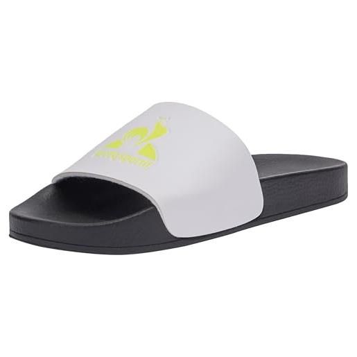 Le Coq Sportif slide hf fef ps yel, scarpe da ginnastica, black white bright yellow, 31 eu