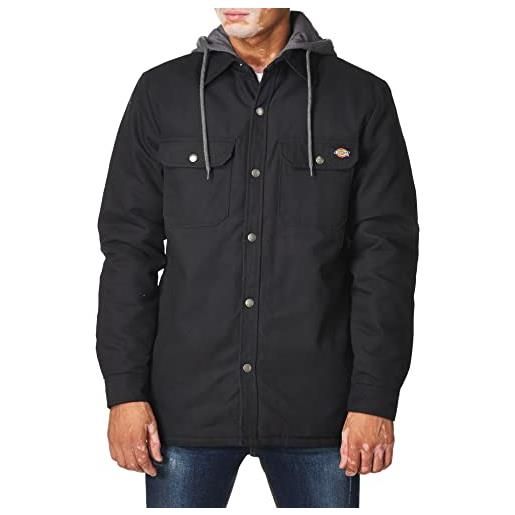 Dickies giacca in pile con cappuccio e idroscudo capispalla da lavoro, nero, xs uomo