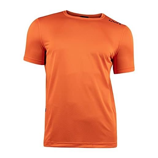 UYN man freemove technical roundneck t-shirt short sleeves, arancione/antracite, xl uomo