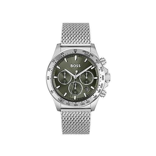 BOSS orologio con cronografo al quarzo da uomo con cinturino in acciaio inossidabile argentato - 1514020