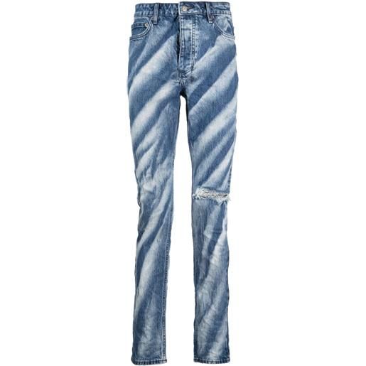 Ksubi jeans con effetto schiarito chitch kaos - blu
