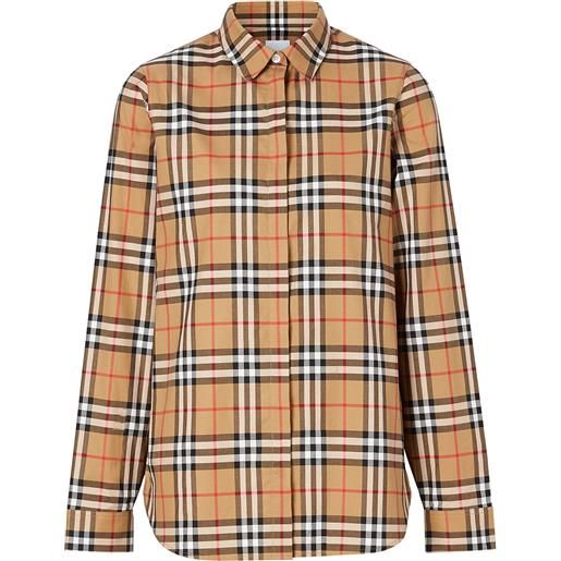 Burberry camicia vintage check - marrone
