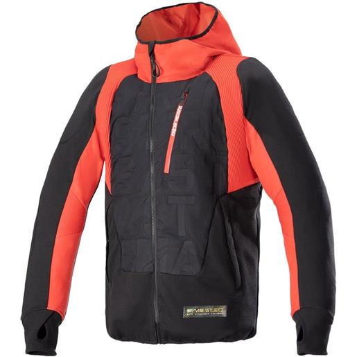 ALPINESTARS - giacca ALPINESTARS - giacca mo. St. Eq hybrid hooded nero / flame rosso