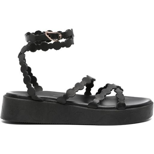 Ancient Greek Sandals sandali aspis con suola rialzata - nero